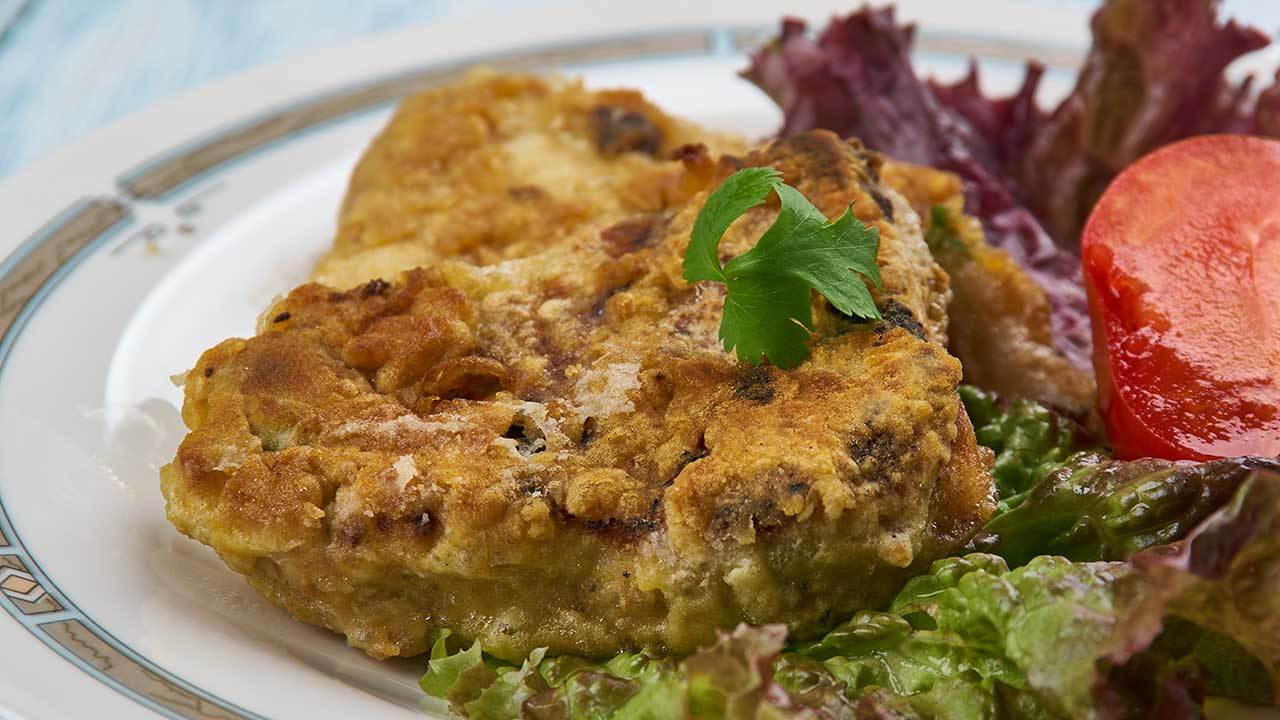 Crispy Parmesan Pork Chops with Crunchy Apple & Fennel Remoulade