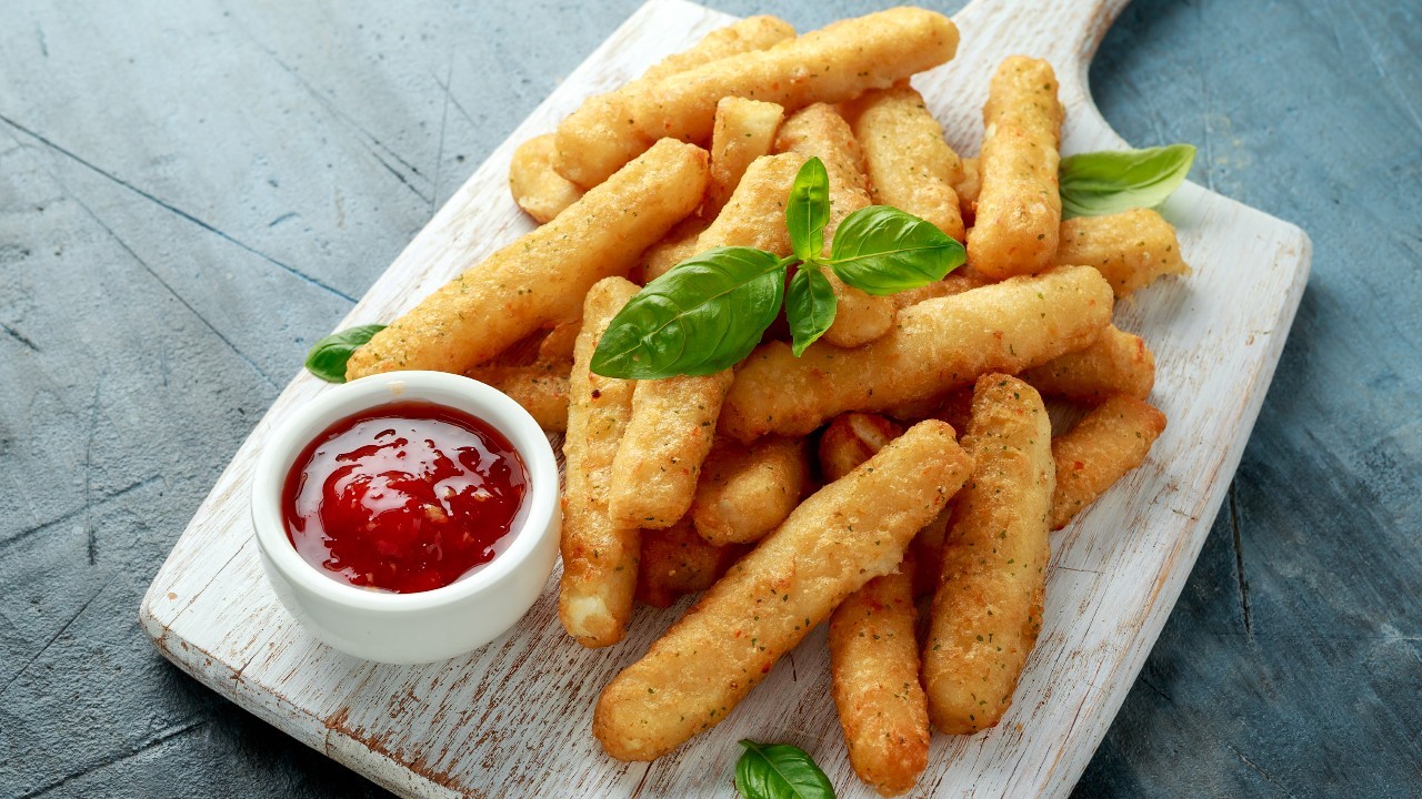 Haloumi Sticks with Caramelised Orange Slices