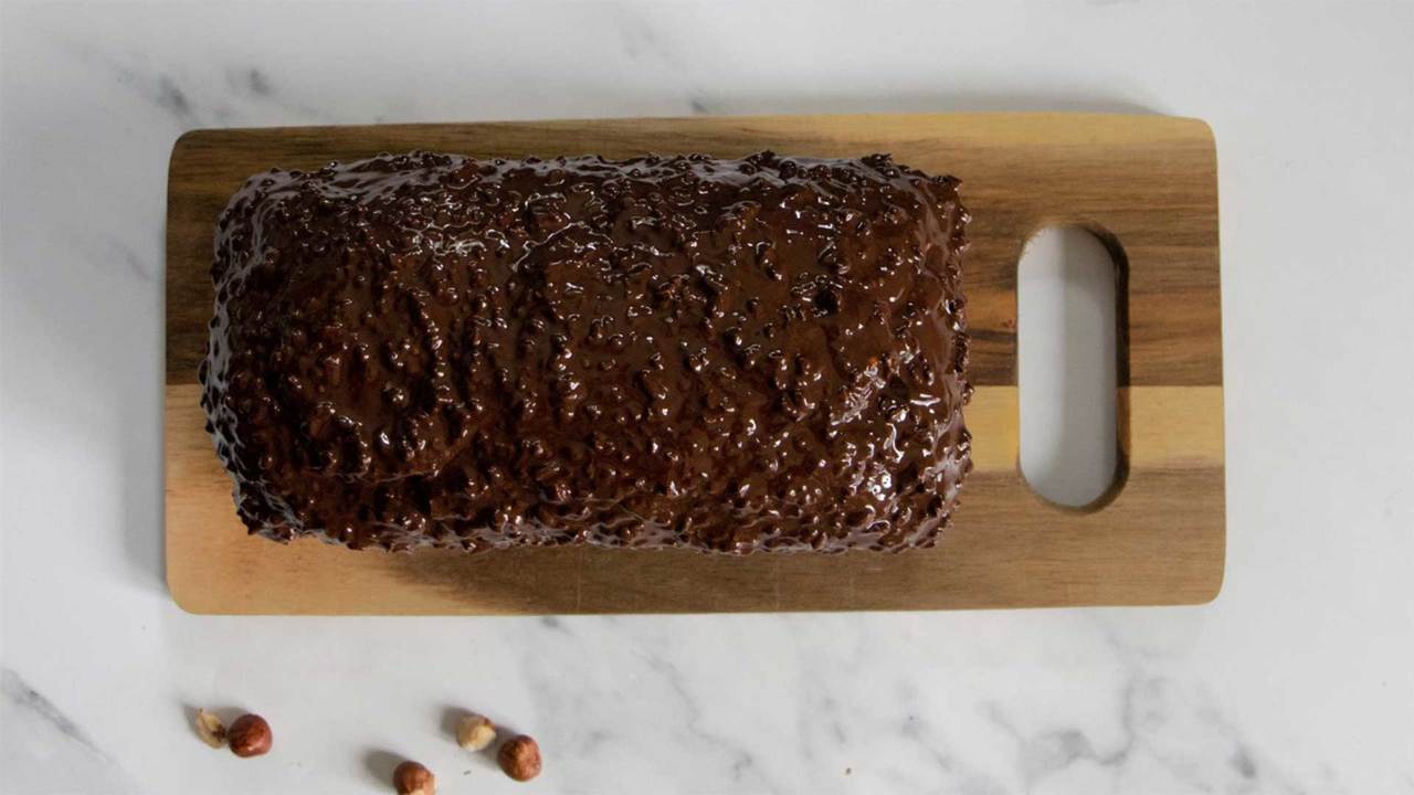 Chocolate Loaf Cake with Chocolate Hazelnut Glaze