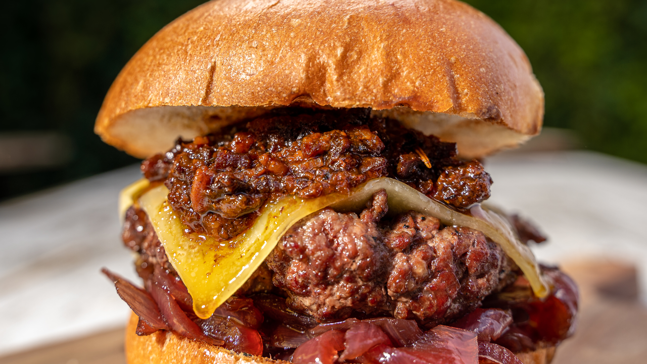 Smoked Bacon Beef Burgers