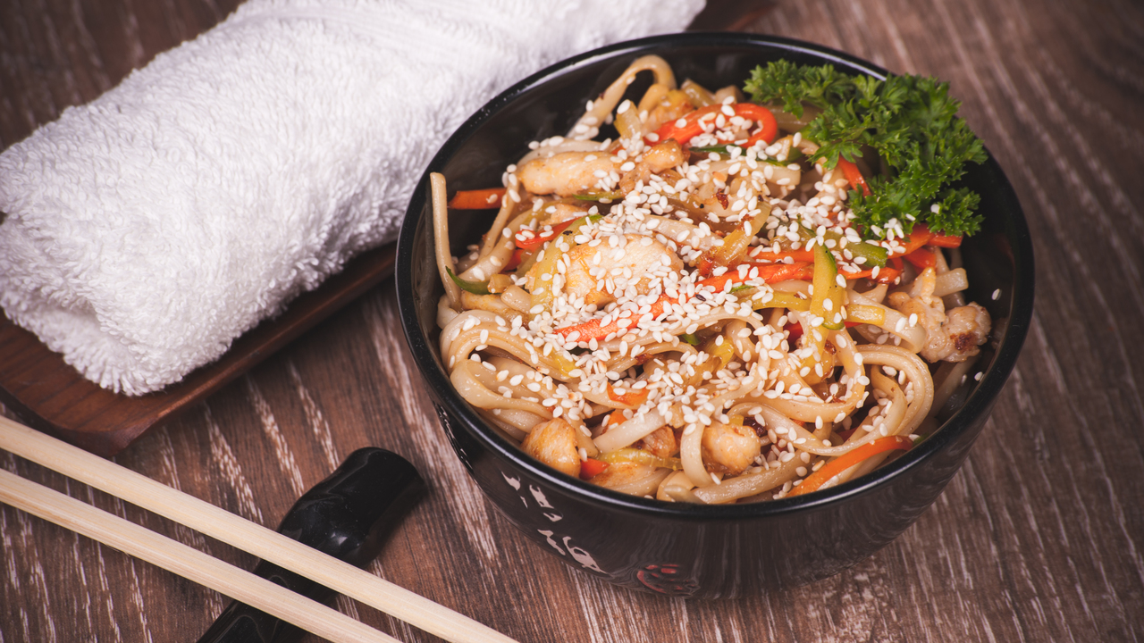 Chilled Chicken & Sesame Soba Noodle Salad