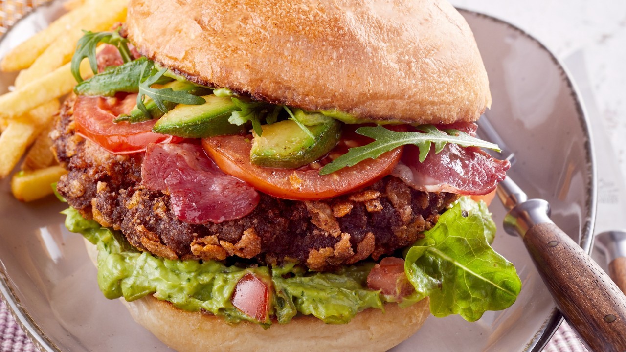 Crispy Pork Belly Burgers