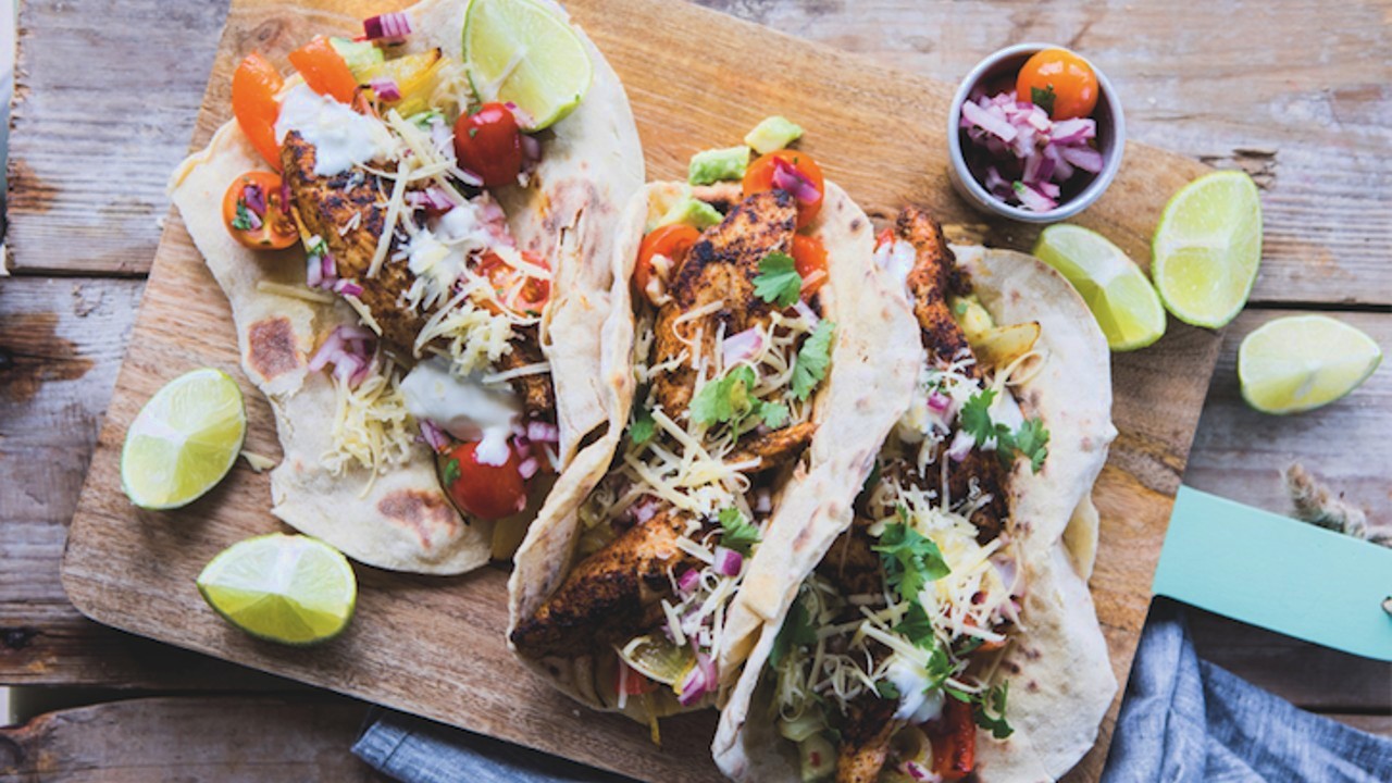 Chicken Fajitas from Scratch with Salsa & Guacamole