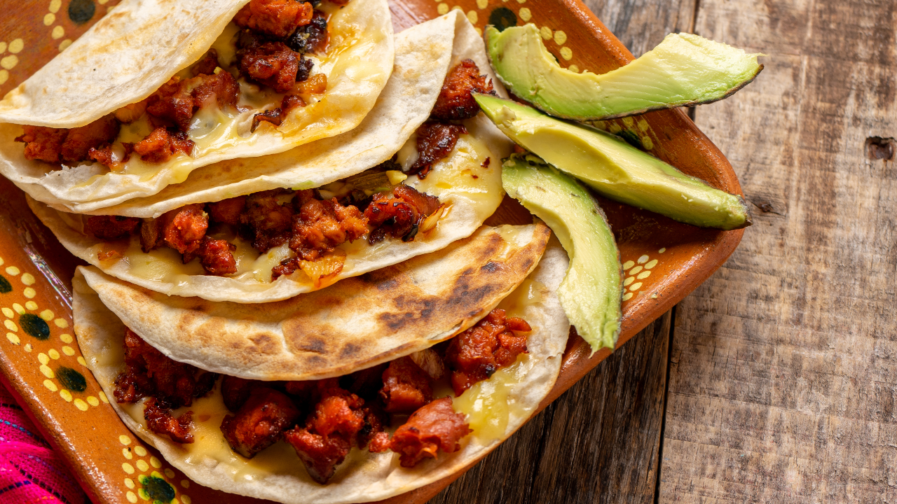 Chorizo, Potato, Black Bean & Cheese Quesadilla