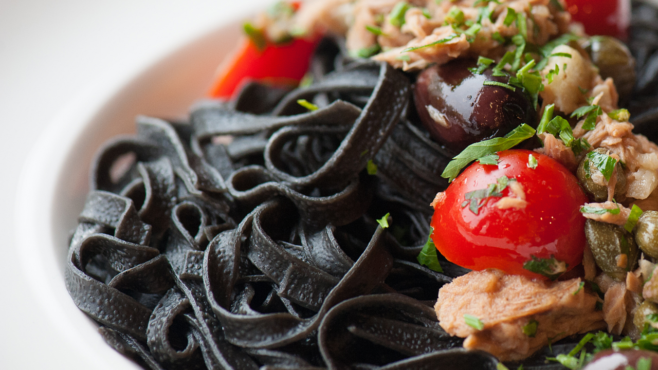 Squid Ink Tagliatelle With Fish Ragou