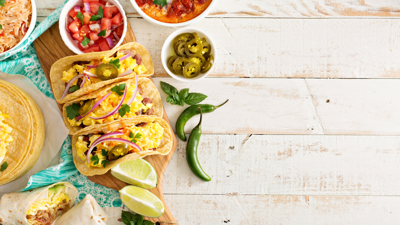 Breakfast Egg & Ham Tacos