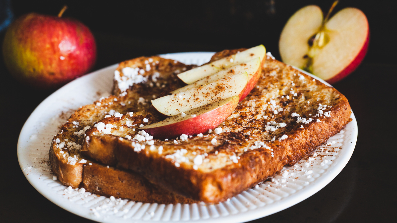 French toast with Cinnamon Roasted Apples