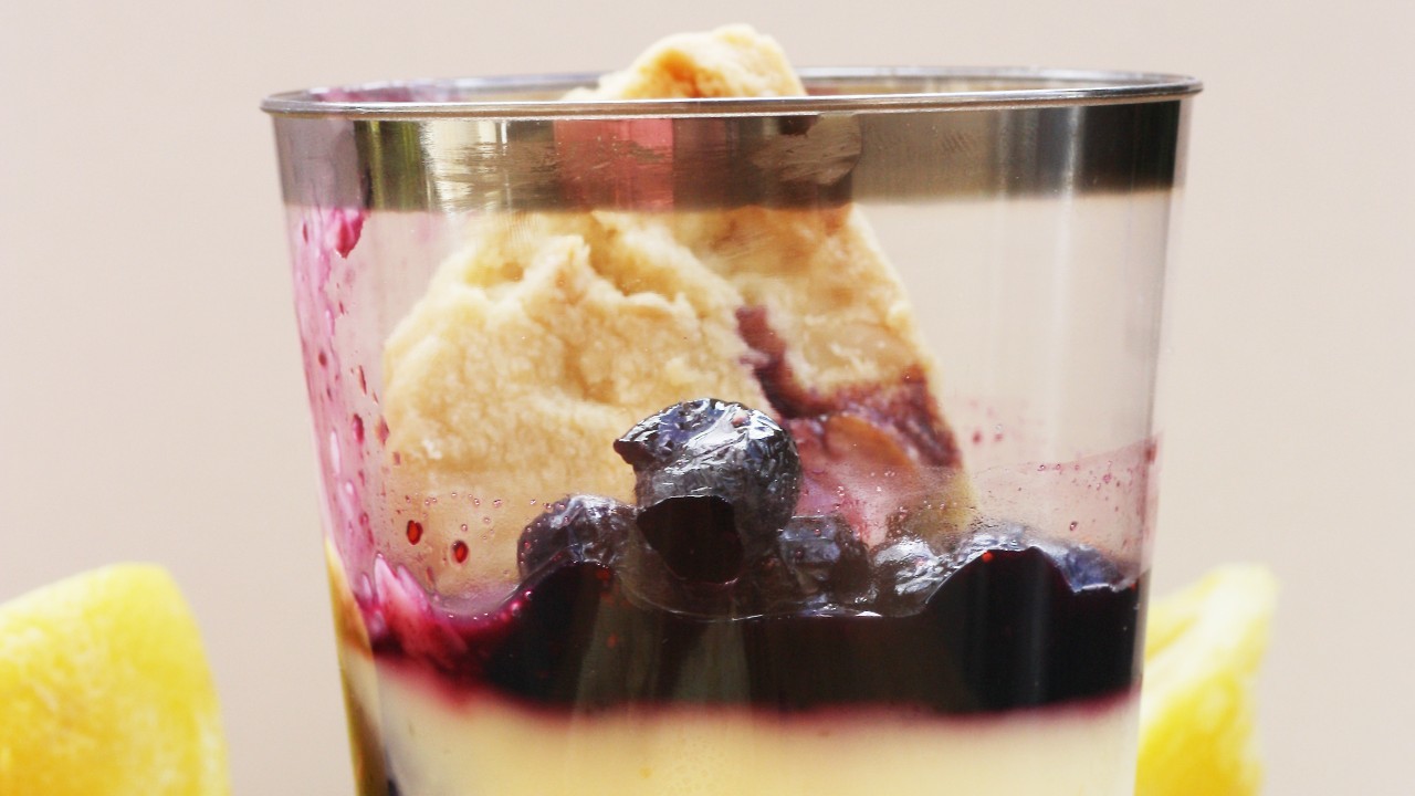 Lemon Posset with Berry Compote