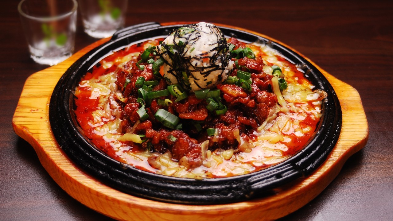 Korean Spicy Fire Chicken with Cheese