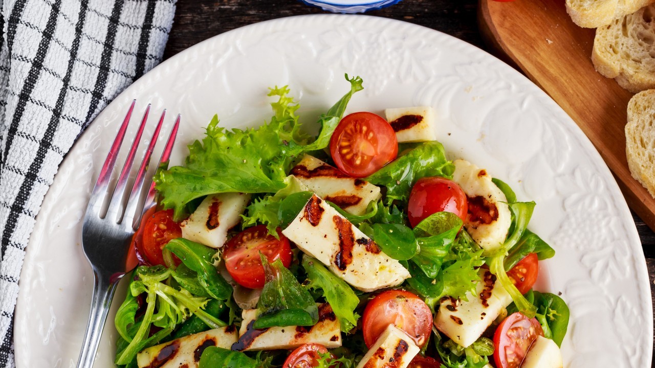 Griddled Halloumi & Red Rice Salad