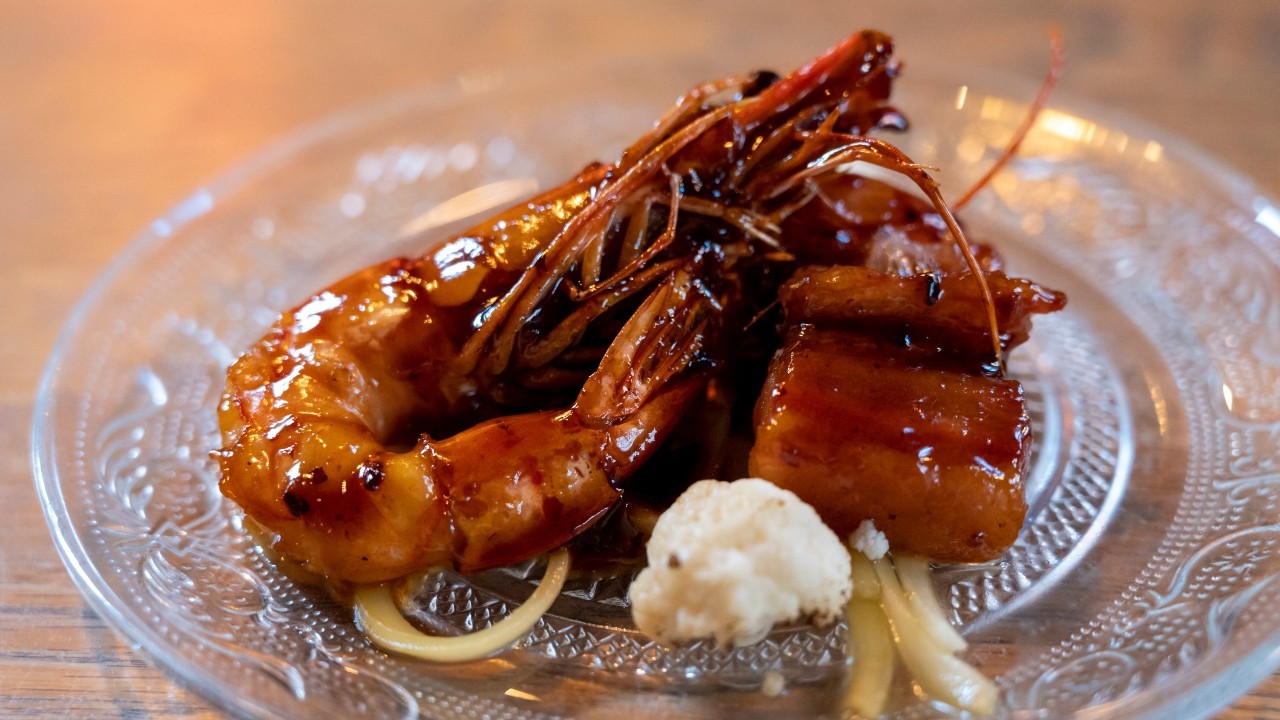 Joe’s Simple Lemon Scented, Garlic, Chilli and Chive Stuffed King Prawn, Wrapped in Smoked Bacon