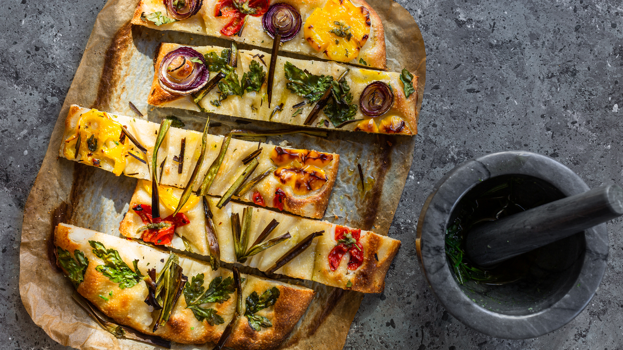 Summer Focaccia Bread