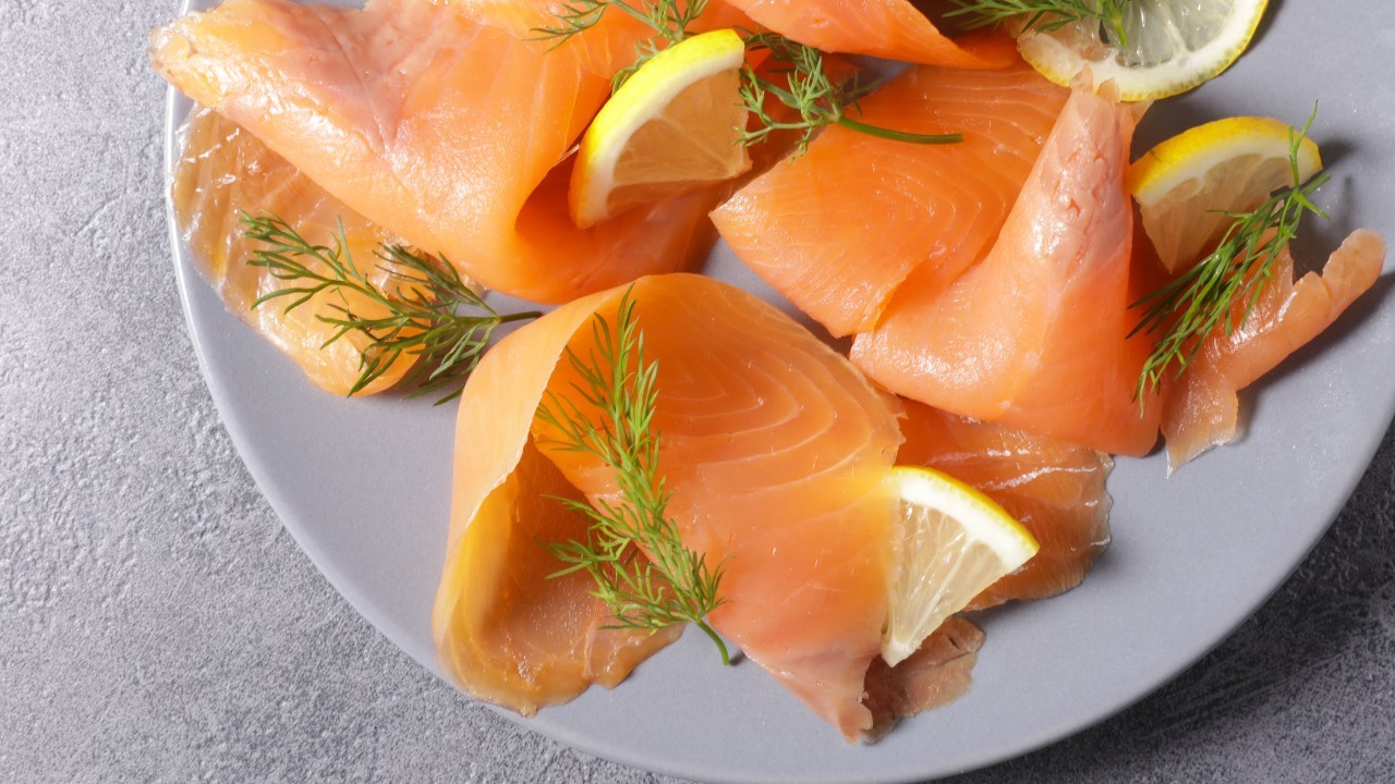 Smoked Salmon with Celariac and Beetroot Remoulade