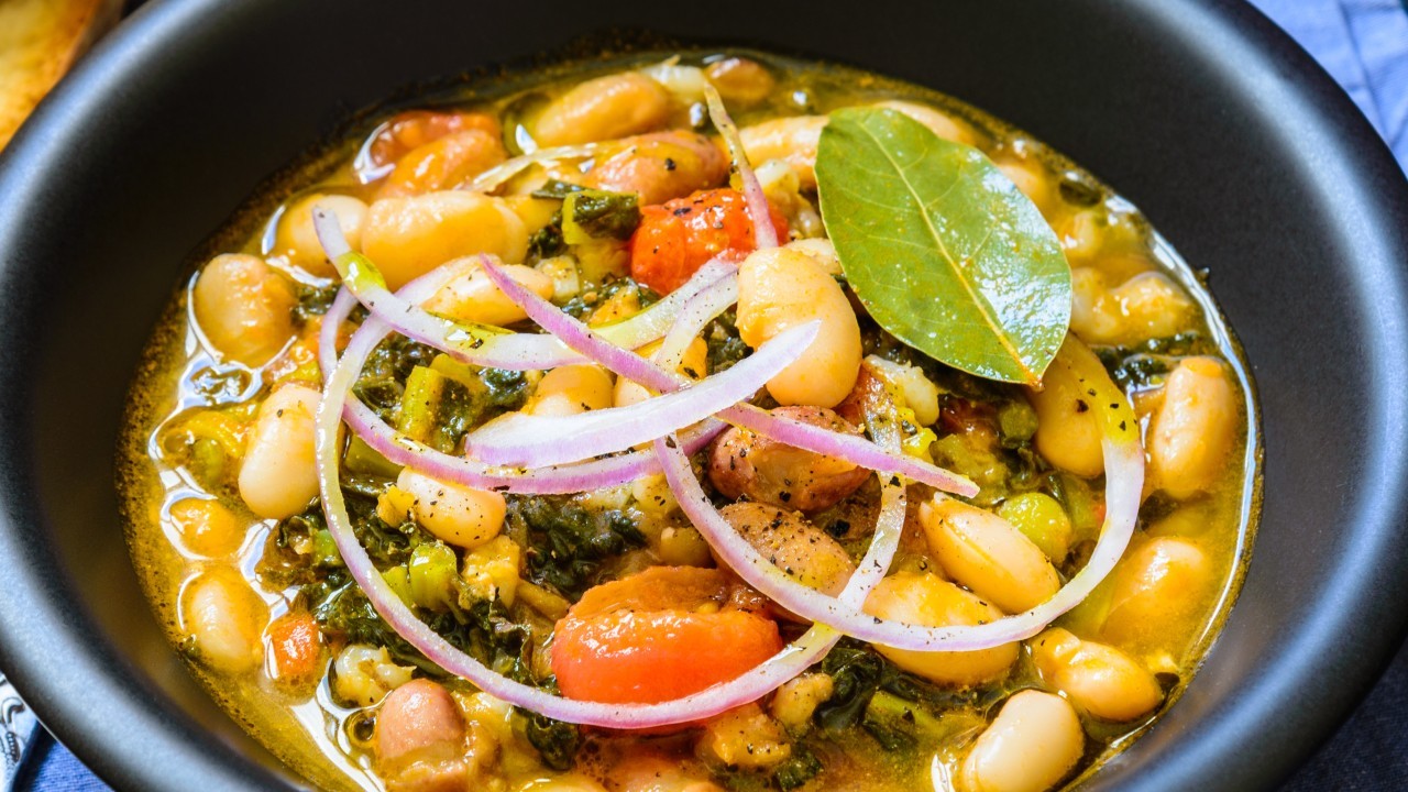Tuscan Bean Stew and Green Pesto