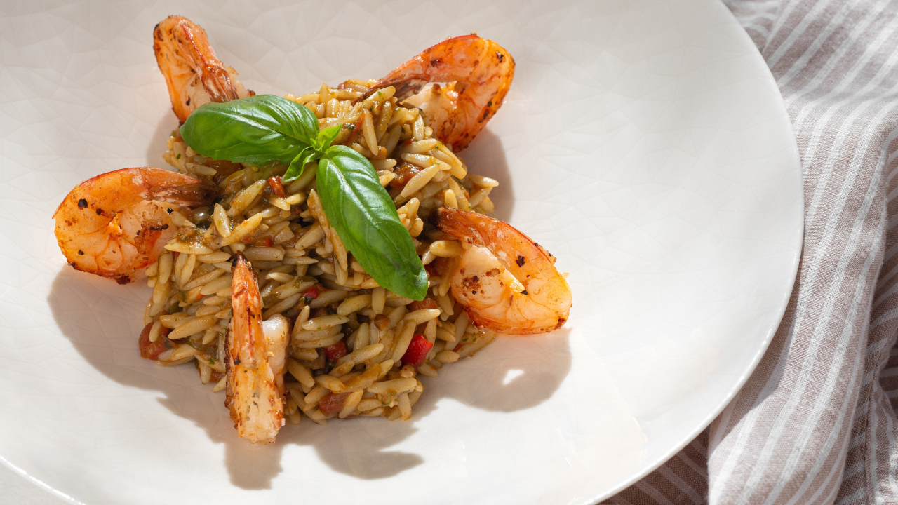 Cajun Prawn Orzo
