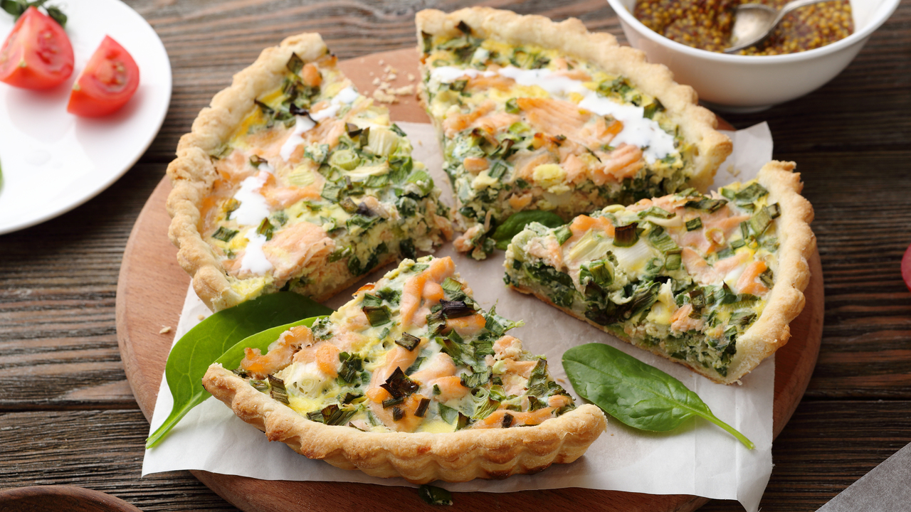 Smoked Salmon & Spinach Quiche