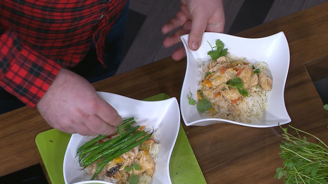 Thai Style Red Chicken Curry with Coconut Milk