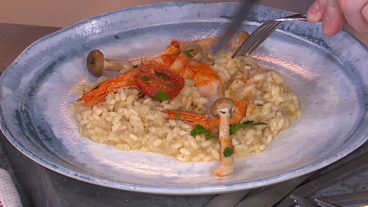 Mushroom and Prawn Risotto