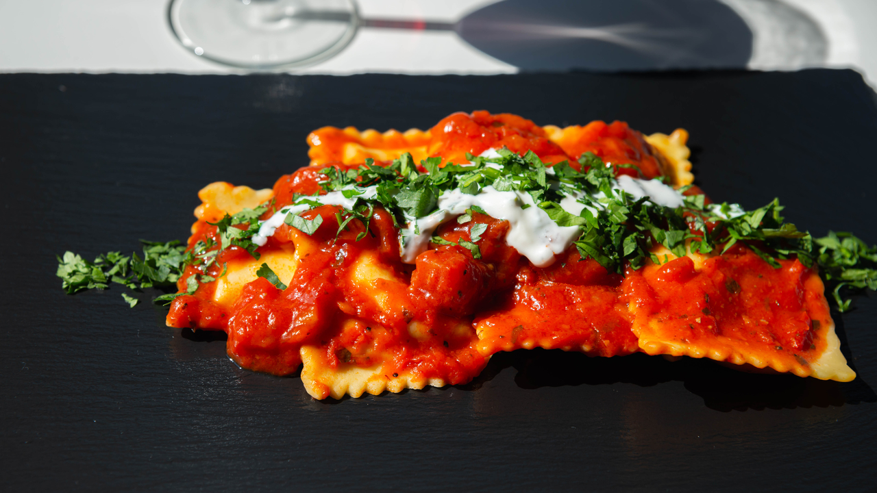 Four Cheese Ravioli with Marinara sauce