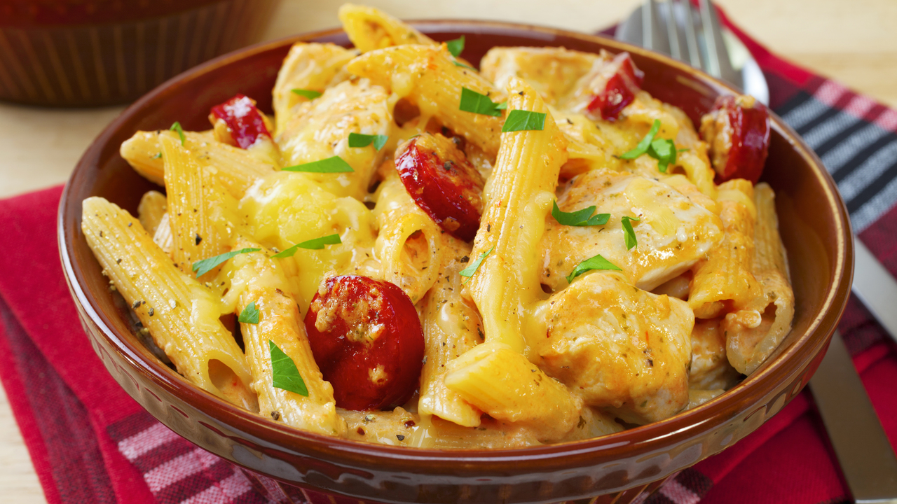 Spicy Chicken and Chorizo Pasta