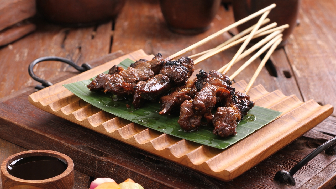 BBQ Beef Fillet satay and Sesame Rice