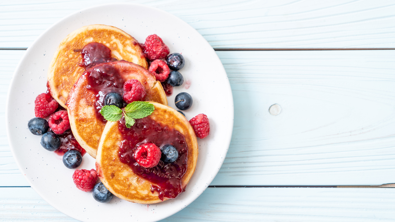 Raspberry Compote Pancakes