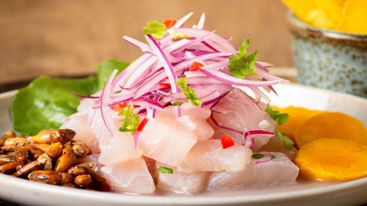 Irish Sea Bream Ceviche with Crispy Corn Tortillas