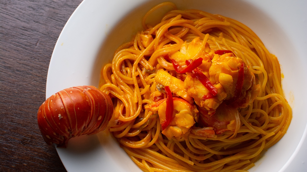 Buttery Lobster Linguini with Melting Tomatoes and Basil