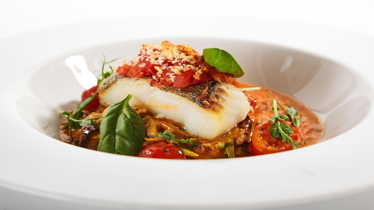 Wild Halibut with Panazanella
