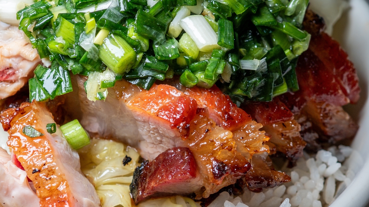 Air Fryer Char Siu Chicken with a Soy Cucumber Salad