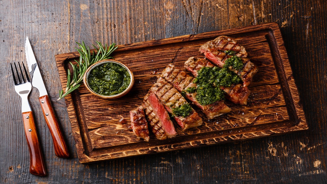 Chimichurri Rib Eye Steak