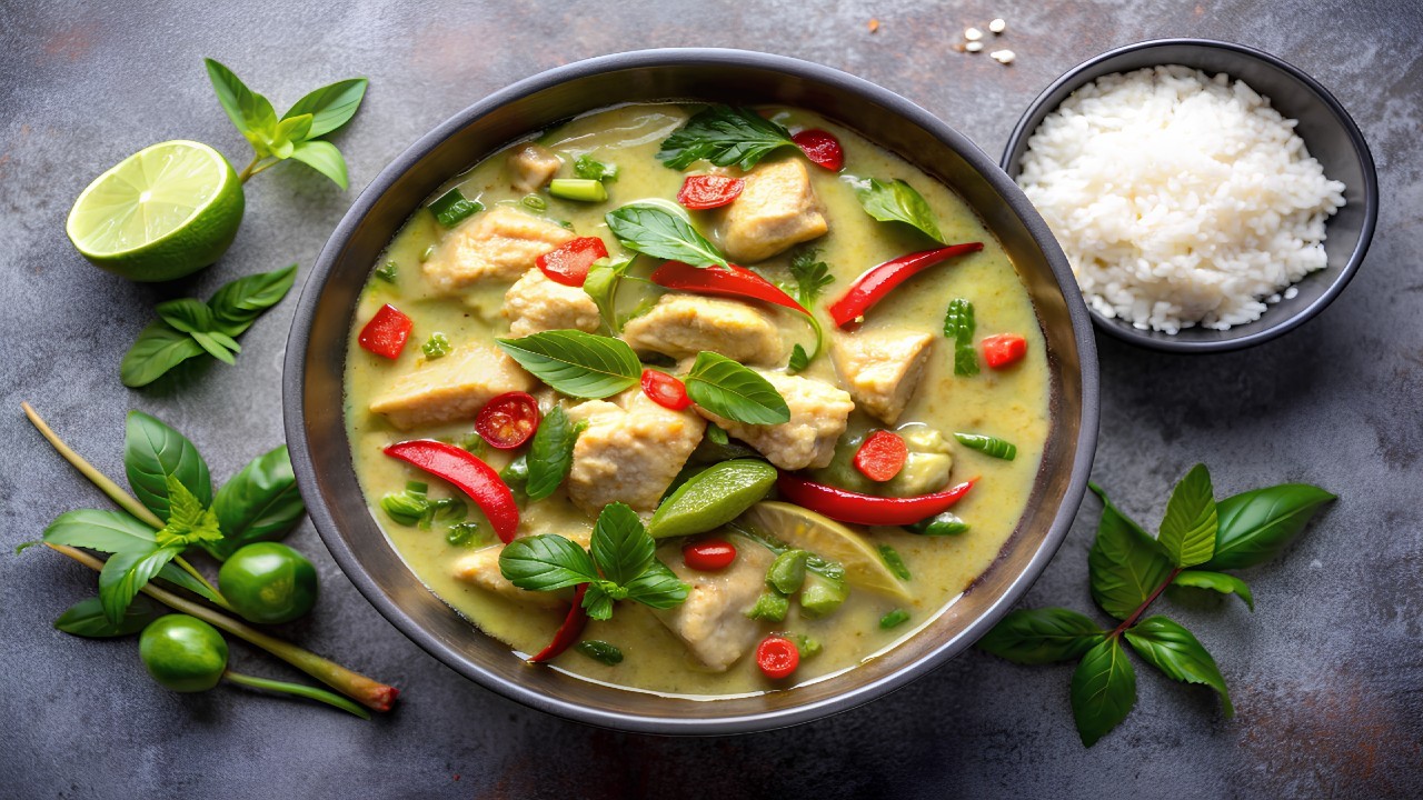 Thai green vegetables Curry