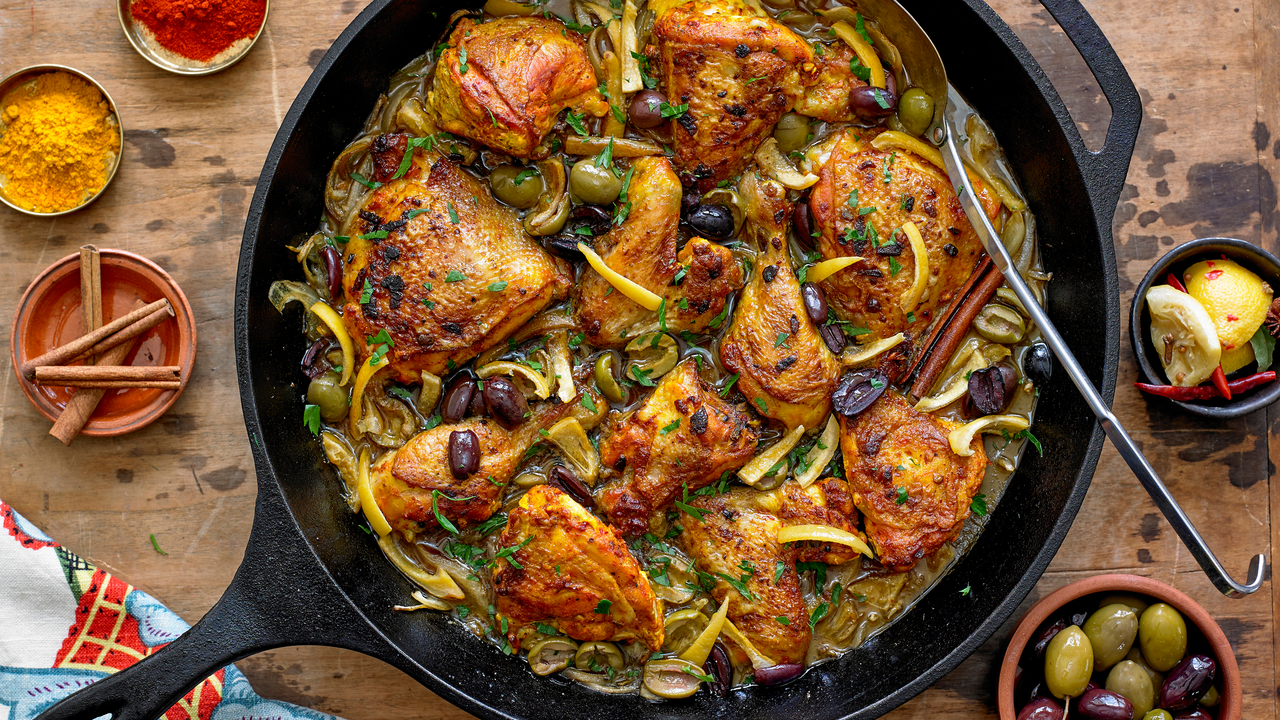 Chicken Tagine with Lemon and Olives