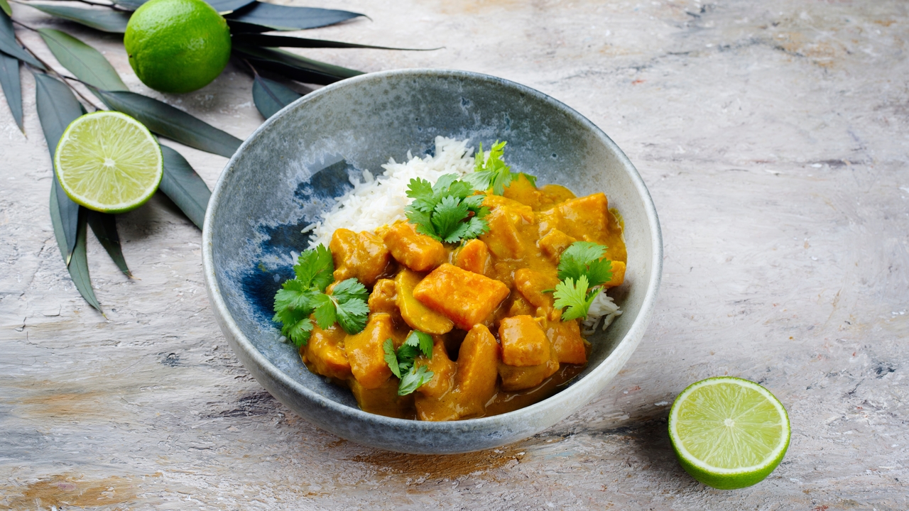 Pumpkin, Coconut and Paneer Curry