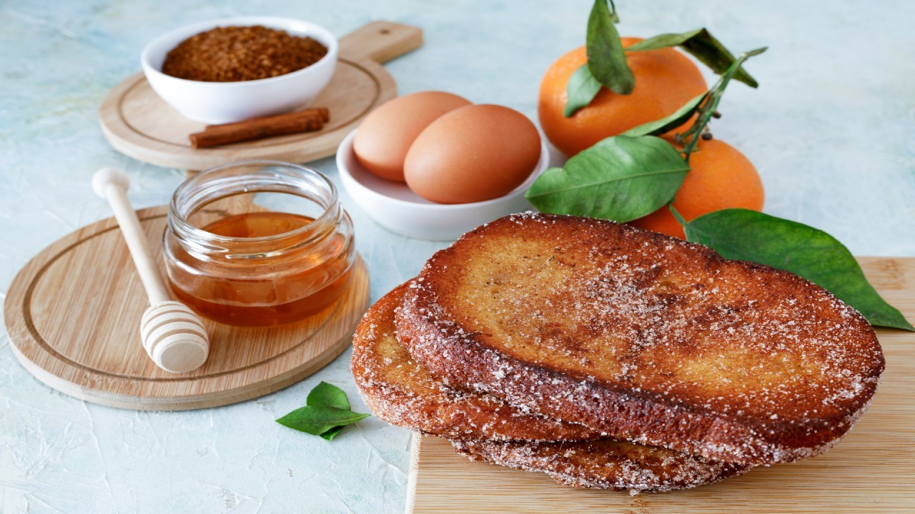 Cinnamon and Orange French Toast, Marmalade, Whipped Mascarpone, Puffed Granola