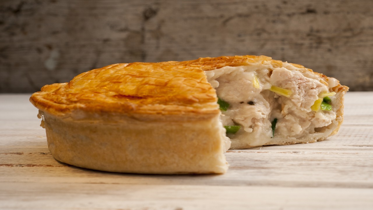 Leftover Puff Pastry Turkey, Ham and Leek Pie