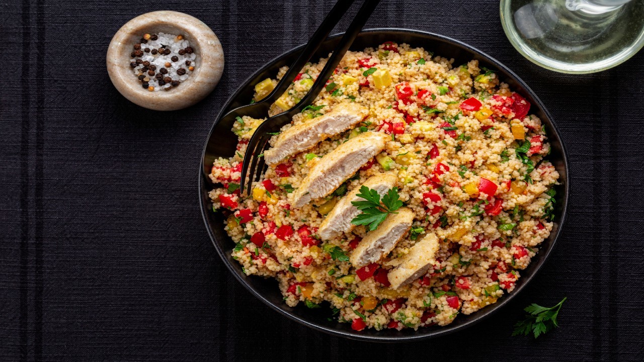 Blackened Chicken with Moroccan Cous Cous