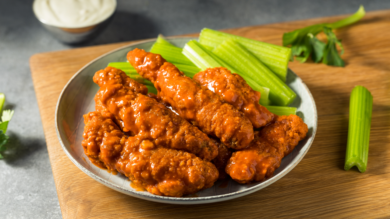 Buffalo Chicken Tenders with Blue Cheese Sauce