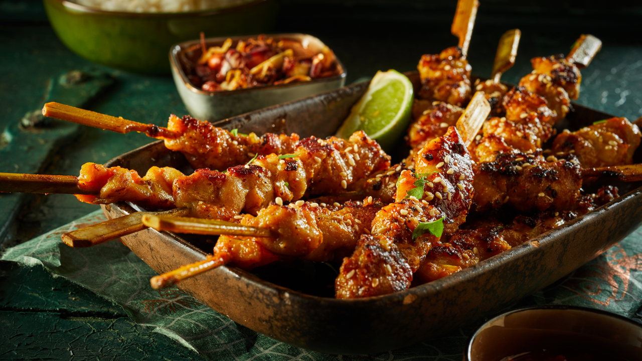 Saucy Satay Skewers with Lime & Chilli