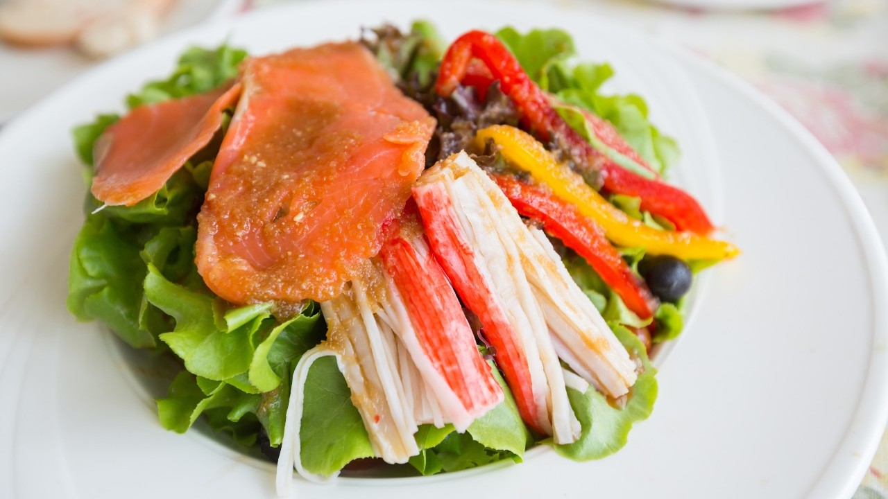 Chilli & Lime Infused Crab with Smoked Salmon