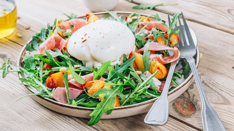 Grilled Peach & Burrata Salad