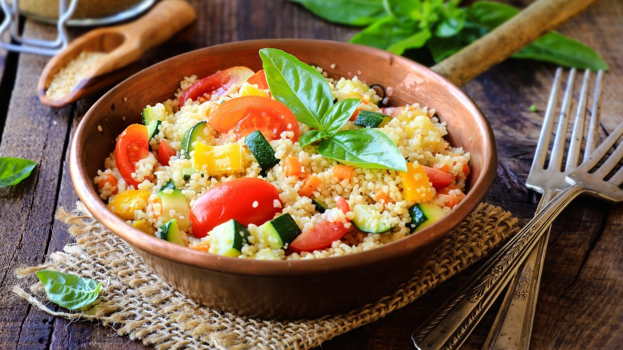 Couscous Salad with Roasted Veg & Herbs