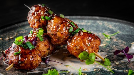Beef Meatball Skewers