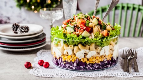 Layered Pride Rainbow Salad Pots