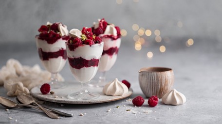 Raspberry & Raw Honey Mess