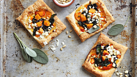 Roast Vegetable and Goats Cheese Puff Parcels