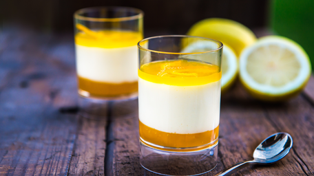 Lemon Posset with a Berry Compote