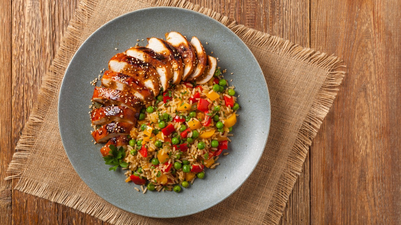 Chicken Teriyaki with Carnival Rice