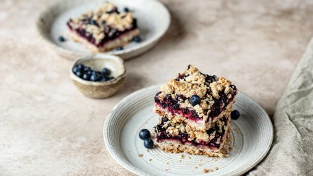 Brown Sugar 3-Berry Crumble Bars