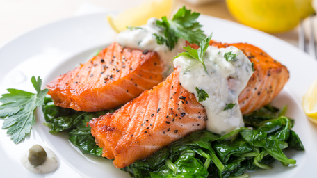 Salmon en Croute with a Warm Tartar Sauce